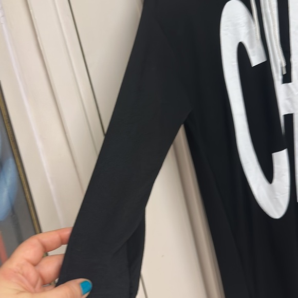 NWOT Hoodie ,long sleeved, asymmetrical dress, stretchy T-shirt dress! Size UK L - Picture 5 of 9